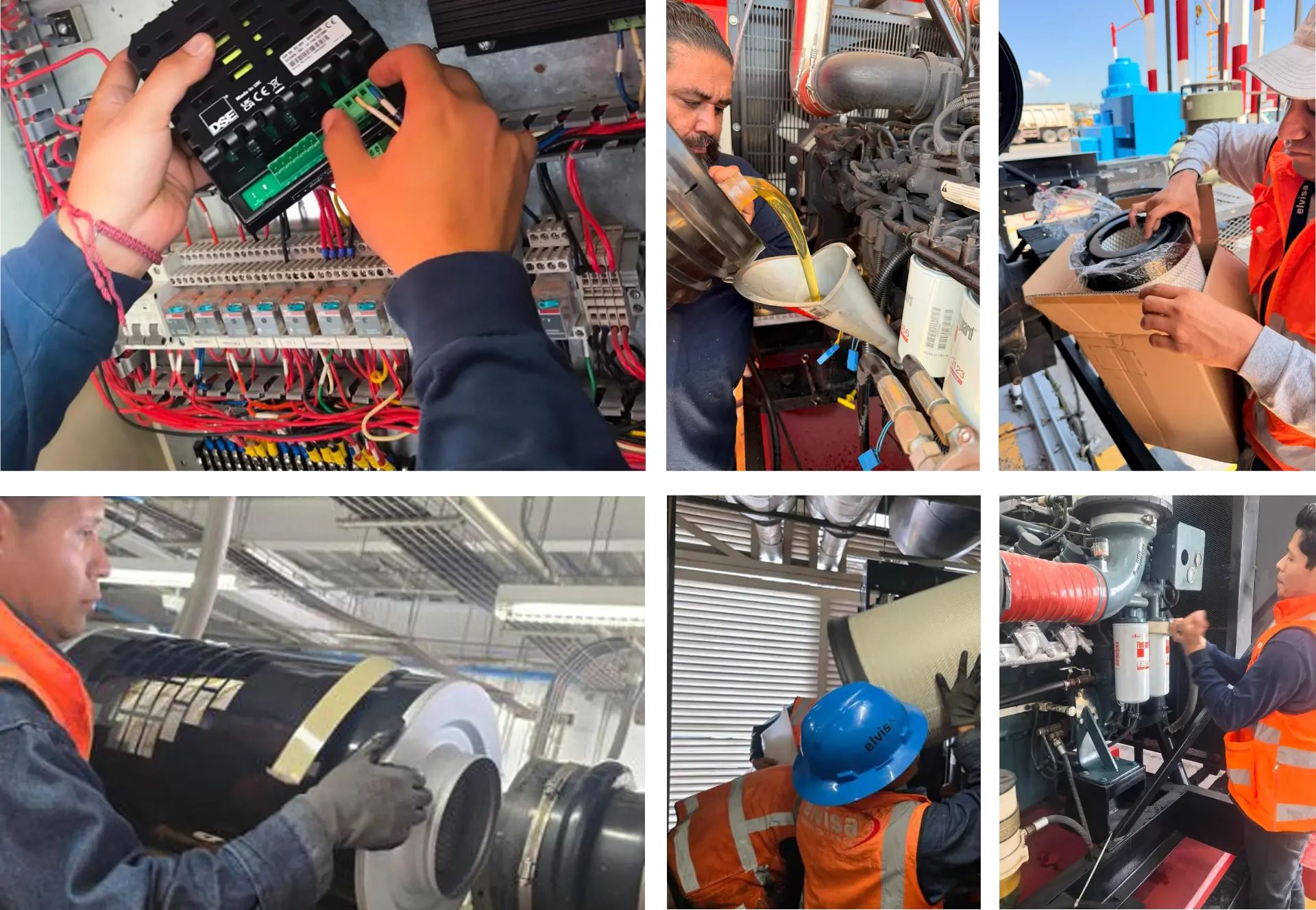 Equipos electrógenos en emergencia T1, T2 y área operacional